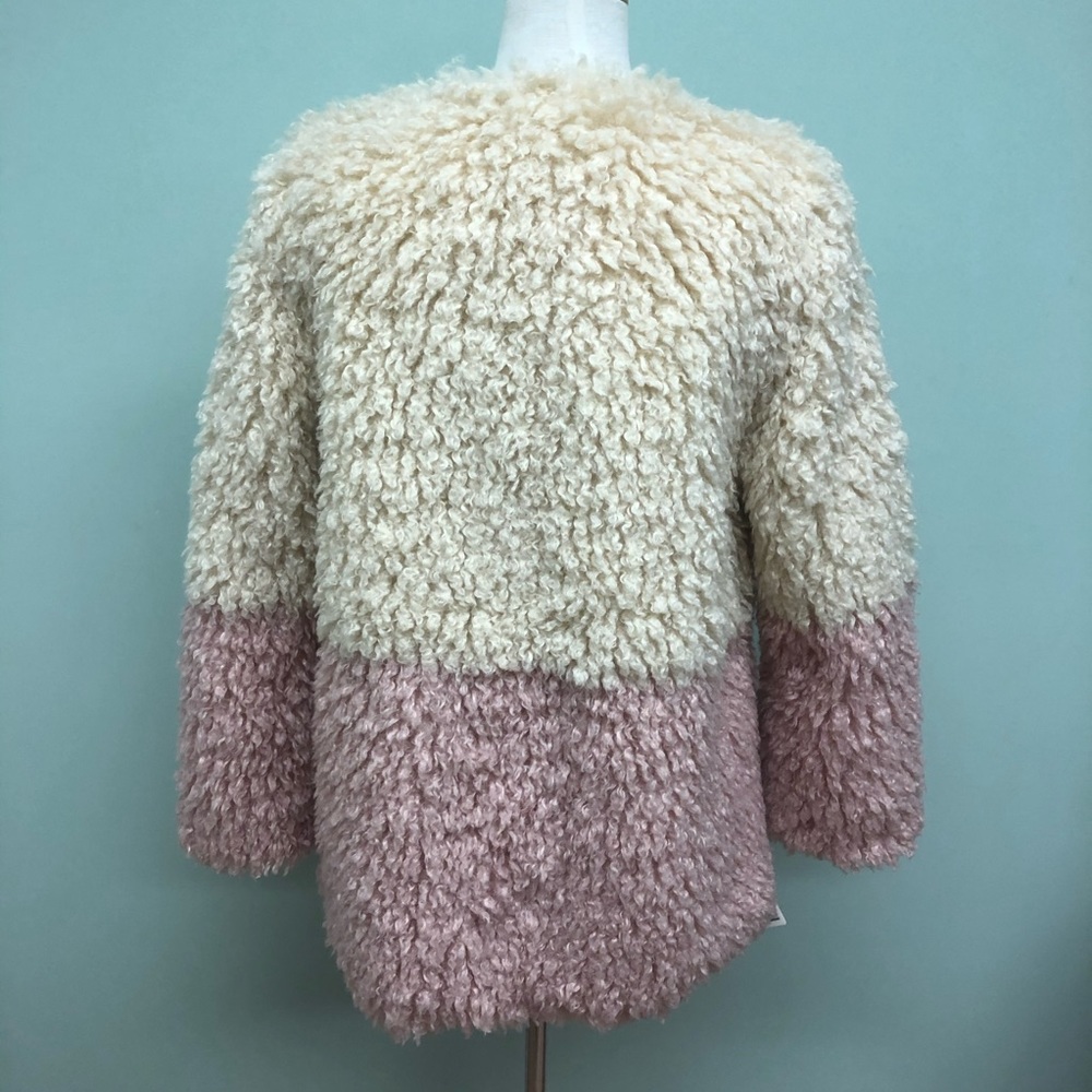 Pia Rossini Women's Honey & Blush Diamonique Coat | Size Medium - Picture 3 of 5